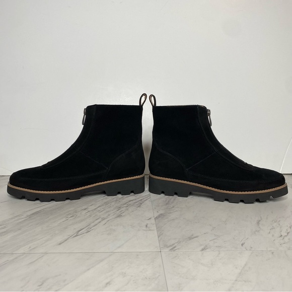 Vionic Estilo Black Suede Front Zip Bootie 7 - Picture 7 of 16